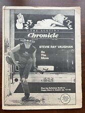 Vintage 1983 Stevie Ray Vaughan Austin Chronicle Newspaper Cover Texas Flood  picture