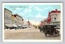 Appleton WI-Wisconsin, College Avenue, Drugstore, Antique, Vintage Postcard picture