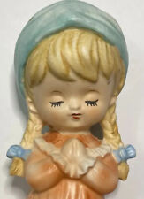 Vintage Norleans Japan Kneeling, Praying Girl Ceramic / Porcelain Figurine picture