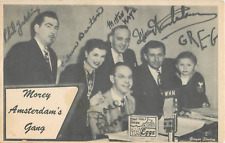 Comedian Morey Amsterdam on his WHN Radio Show with Gang Vintage 1948 Postcard picture