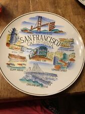 Vintage 1960s San Francisco Collector Plate China Town Golden Gate Bridge 10” picture