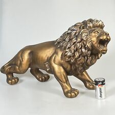 Vintage Universal Statuary Chicago 1960 Gold Roaring Lion Sculpture 622  18” C2 picture