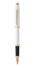 Cross Century ll  Pearlescent White Lacquer Rose Gold Fountain Pen New in Box picture