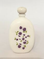 Vintage Old Milky Glass Beautiful Flower Design Avon Perfume Bottle. G14-141  picture
