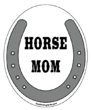 Horse Mom Horseshoe Car Magnet Refrigerator Magnet NEW picture