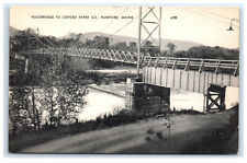 Postcard Footbridge to Oxford Paper Company, Rumford, Maine ME B16 picture