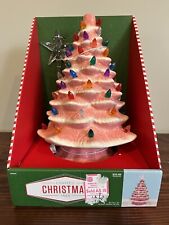 2022 Pink Ceramic Christmas Lighted Tree Hobby Lobby Brand New Holiday Decor picture