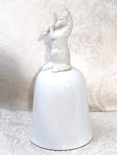 Vintage Prancing White Fine Porcelain Unicorn Bell picture