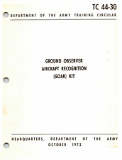 16 Page 1972 TC 44-30 GROUND OBSERVER AIRCRAFT RECOGNITION (GOAR) KIT On Data CD picture