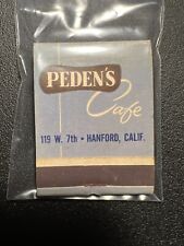 VINTAGE MATCHBOOK - PEDEN'S CAFE - HANFORD, CA - UNSTRUCK picture