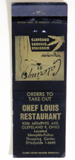 CHEF LOUIS RESTAURANT MATCHBOOK COVER * CLEVELAND, OHIO picture