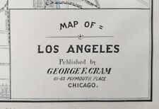 Vintage 1903 LOS ANGELES CALIFORNIA Map 11