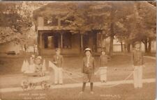 Odessa, NY, Kids Playing Uncle Sam & Lady Liberty, Cart, Post Card, c1908, #1838 picture