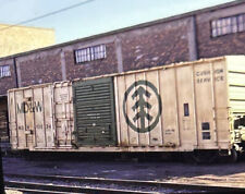 Vtg 35mm Slide MD & W Railroad Train Engine Box Car Original picture