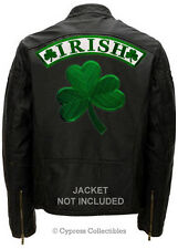 IRISH SHAMROCK LUCKY PATCH CLOVER - LOT 2 LARGE BACK PATCH embroidered iron-on picture