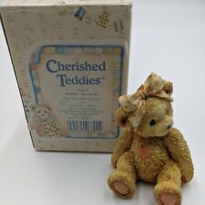 Vintage Cherished Teddies Resin Bear Figurine Karen Best Buddy 1991 #950432 picture