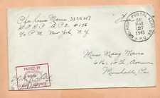 WORLD WAR II MILITARY MAIL APO 176 1945  CENSORED LE BOURGET  FRANCE picture