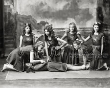 Vintage 1908 Girls' School Life Saving Class Demonstration Photograph Australia picture