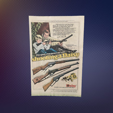 Daisy B-B Guns Johnny Unitas Promo 1977 Original Print Ad 70's Shooting A Daisy picture