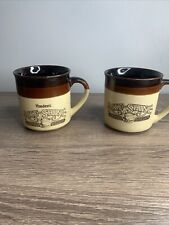 2 Hardee’s Rise And Shine Homemade Biscuits Vintage Coffee Cup Mugs 1989 picture