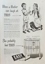 1947 Easy washes more clothes Vintage Ad When a mother can laugh at this picture