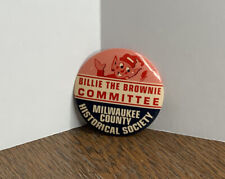 Rare Billie The Brownie Committee Milwaukee Historical Society Pinback Button picture