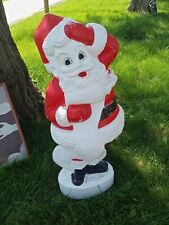 Vtg Union Blow Mold Christmas Santa Claus With  List Lighted Yard Decor 44in. picture