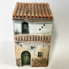 VTG Signed Gault Miniature French 2 Story Slant Roof Garden House Hand Painted picture