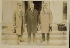 1927 Press Photo William Green, Thomas Flaherty and William Collins on steps picture