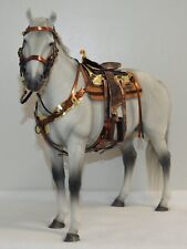 1/6 scale fantasy gold western leather saddle bridle tack set Mr Z HORSE NOT INC picture
