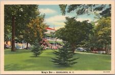 HIGHLANDS, North Carolina Postcard KING'S INN Hotel / Curteich Linen 1939 Unused picture