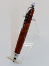 Chrome finish 3mm Sketch Pencil. Hand made with Amboyna Burl. #144 picture