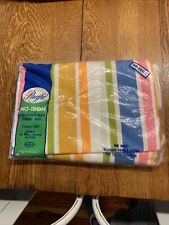 Vintage 1970S Pacific Mills  Muslin New Striped Fitted Sheet picture