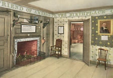 VTG Postcard Living Room Hancock Clarke House Lexington Mass Historical Building picture