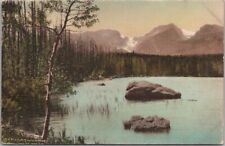 1930s Rocky Mtn. National Park CO Postcard BIERSTADT LAKE Hand-Colored Albertype picture