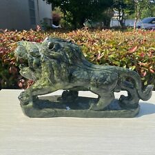 72.3LB 13.7'' Natural Xiuyan Jade Lion Animal Statue Crystal Reiki Ornament picture