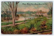 1915 Scenic View Of Bronx River Waterfalls New York City NY Antique Postcard picture