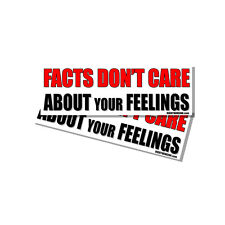 Facts Dont Care about Your Feelings Funny Sticker Decal 10Pk HARD HAT DECALS 3x1 picture