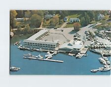 Postcard Browns Wharf Boothbay Harbor Maine Motel Restaurant Marina USA picture
