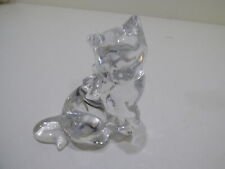 Lenox Full Lead Crystal Glass Cat w/ Bow Figurine picture