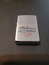 U.S.S ORION AS 18 ZIPPO RARE 100% Authentic Vintage ZIPPO Inside & out picture