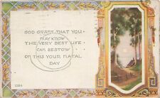 Birthday Natal Day Postmarked 1924 Postcard picture