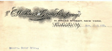 1899 C.W. PEARSON GRAIN CO. NEW YORK TO BOWER BROS AKRON LETTER LETTERHEAD Z4200 picture