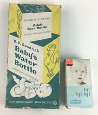 Vintage Baby Water Bottle B F Goodrich Co Babys Original Box Ear Syringe Lot Box picture