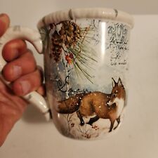RARE Certified International Susan Winget Fox in the Snow Coffee Mug (Pre-Owned) picture