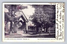 Tiskilwa IL-Illinois, St Judes Church And Parsonage, Antique, Vintage Postcard picture