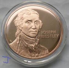 Joseph Priestley in Laboratory Discovery of Oxygen Bronze Vintage Proof Medal picture