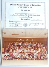 Antique 1975 Smoke Rise Elementary Schools Graduation Diploma Certificate picture