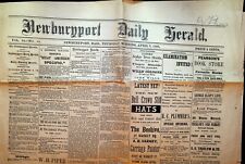 Newburyport Daily Herald April 9 1885 Ulysses Grant Dying Charles Merrill  picture