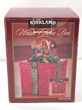 Kirkland Signature Water Globe Box Christmas Snow Interchangeable Top Teddy Bear picture